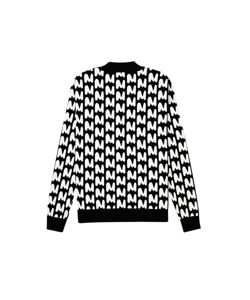 MSGM（エムエスジーエム）の「「TheMwave」ジャガードセーター【Japan Exclusive color】（ニット/セーター・レディース・ブラック×ホワイト・M/L/S）」の2枚目の写真