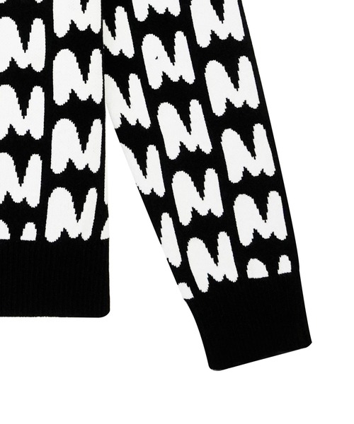 MSGM（エムエスジーエム）の「「TheMwave」ジャガードセーター【Japan Exclusive color】（ニット/セーター・レディース・ブラック×ホワイト・M/L/S）」の4枚目の写真