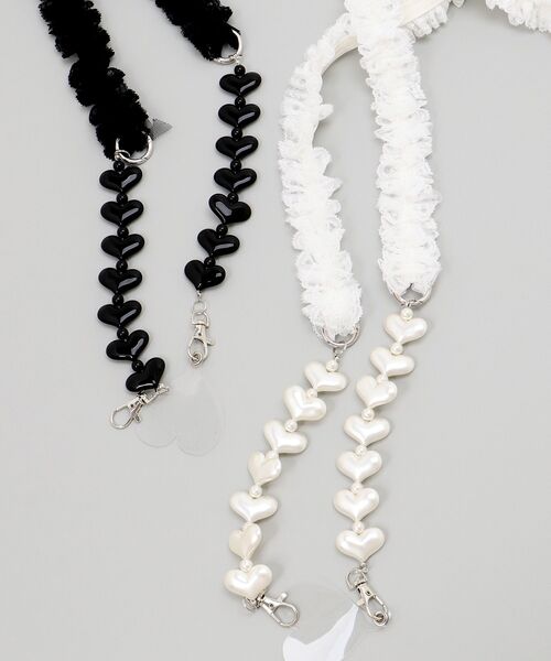 MAJESTIC LEGON（マジェスティックレゴン）の「ガーリーモチーフストラップ（スマホグッズ・レディース・ブラック系その他/オフホワイト/ホワイト系その他/ブラック・FREE）」の10枚目の写真