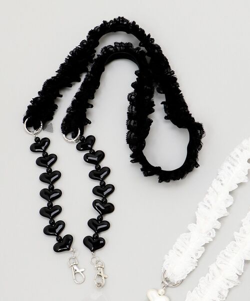 MAJESTIC LEGON（マジェスティックレゴン）の「ガーリーモチーフストラップ（スマホグッズ・レディース・ブラック系その他/オフホワイト/ホワイト系その他/ブラック・FREE）」の12枚目の写真