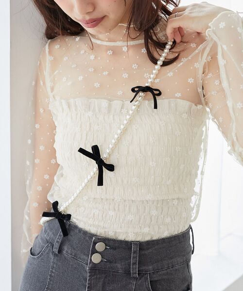 MAJESTIC LEGON（マジェスティックレゴン）の「ガーリーモチーフストラップ（スマホグッズ・レディース・ブラック系その他/オフホワイト/ホワイト系その他/ブラック・FREE）」の13枚目の写真