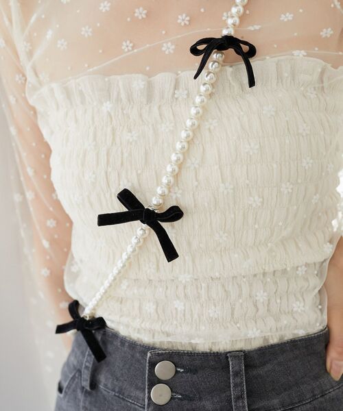 MAJESTIC LEGON（マジェスティックレゴン）の「ガーリーモチーフストラップ（スマホグッズ・レディース・ブラック系その他/オフホワイト/ホワイト系その他/ブラック・FREE）」の14枚目の写真