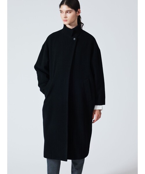 mizuiroind（ミズイロインド）の「mizuiro ind ウールブレンドスタンドカラーコート（その他アウター・レディース・ネイビー/ライトグレー/ブラック/チャコールグレー/グレー系その他5/グレー系その他・FREE）」の16枚目の写真