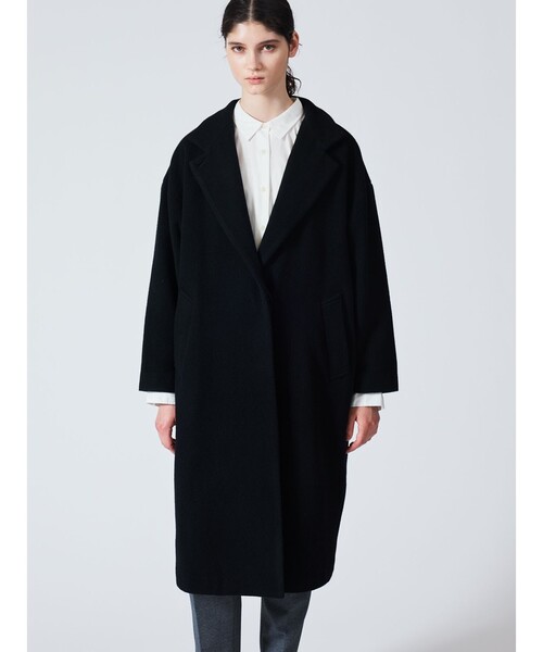 mizuiroind（ミズイロインド）の「mizuiro ind ウールブレンドスタンドカラーコート（その他アウター・レディース・ネイビー/ライトグレー/ブラック/チャコールグレー/グレー系その他5/グレー系その他・FREE）」の19枚目の写真