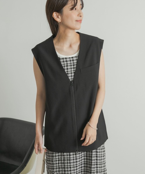 URBAN RESEARCH　ダウンベスト セール】『UR TECH DRYLUXE』フロントZIPベスト（ベスト