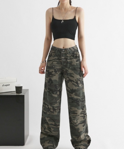 Vipoa（ヴィポア）の「迷彩柄カーゴパンツ（カーゴパンツ・レディース・グリーン・MEDIUM/LARGE）」の6枚目の写真