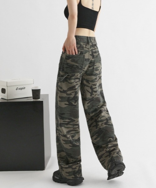 Vipoa（ヴィポア）の「迷彩柄カーゴパンツ（カーゴパンツ・レディース・グリーン・MEDIUM/LARGE）」の7枚目の写真