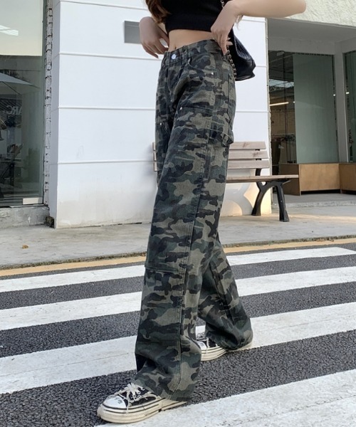 Vipoa（ヴィポア）の「迷彩柄カーゴパンツ（カーゴパンツ・レディース・グリーン・MEDIUM/LARGE）」の8枚目の写真