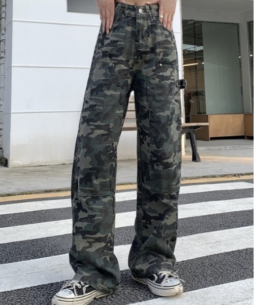 Vipoa（ヴィポア）の「迷彩柄カーゴパンツ（カーゴパンツ・レディース・グリーン・MEDIUM/LARGE）」の9枚目の写真