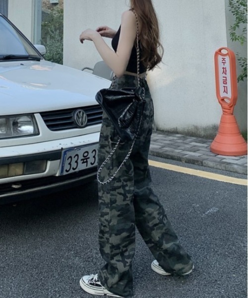 Vipoa（ヴィポア）の「迷彩柄カーゴパンツ（カーゴパンツ・レディース・グリーン・MEDIUM/LARGE）」の10枚目の写真