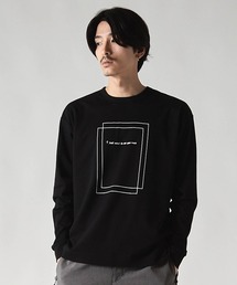 *WEB限定 バックフラワープリント ルーズフィットロンT