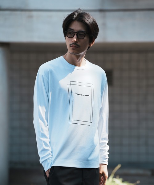 UNION STATION（ユニオンステーション）の「＊WEB限定 バックフラワープリント ルーズフィットロンT（Tシャツ/カットソー・メンズ・ブラック/ホワイト・S/M/L）」の7枚目の写真