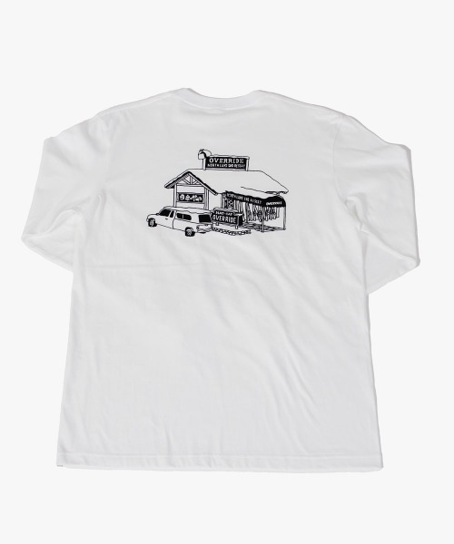 OVERRIDE(オーバーライド)の「WADATAKESHI X OVERRIDE L/S T-shirt / オーバーライド(Tシャツ/カットソー・レディース・ホワイト・MEDIUM/LARGE/X-LARGE)」の2枚目の写真