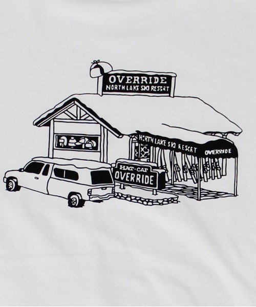 OVERRIDE(オーバーライド)の「WADATAKESHI X OVERRIDE L/S T-shirt / オーバーライド(Tシャツ/カットソー・レディース・ホワイト・MEDIUM/LARGE/X-LARGE)」の4枚目の写真