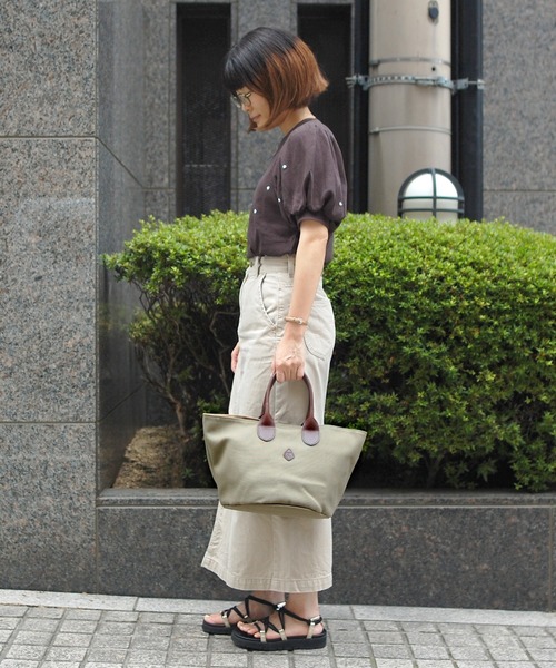 CLEDRAN(クレドラン)の「CL3548 GRAN TOTE 帆布トート(トートバッグ・レディース・オリーブ・FREE)」の8枚目の写真