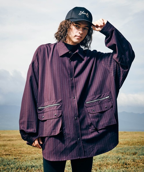 glamb（グラム）の「4XL Pearl Shirt / フォーエックスエルパールシャツ（シャツ/ブラウス・メンズ・ワイン/ブラウン/グリーン・FREE）」の21枚目の写真