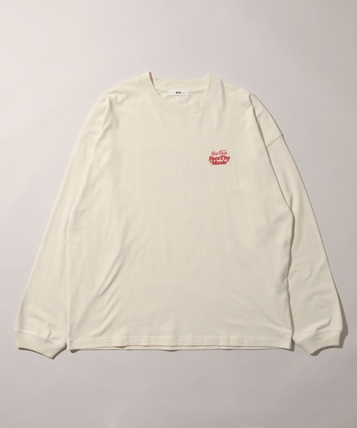 WEGO(ウィゴー)の「WEGO/フロッキーロゴBIG T(Tシャツ/カットソー・メンズ・アイボリー/ホワイト/グリーン・LARGE/MEDIUM)」の10枚目の写真