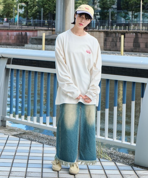 WEGO(ウィゴー)の「WEGO/フロッキーロゴBIG T(Tシャツ/カットソー・メンズ・アイボリー/ホワイト/グリーン・LARGE/MEDIUM)」の15枚目の写真