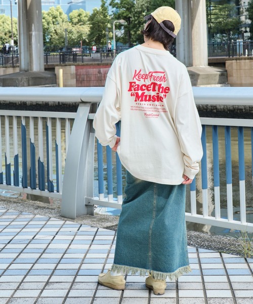 WEGO(ウィゴー)の「WEGO/フロッキーロゴBIG T(Tシャツ/カットソー・メンズ・アイボリー/ホワイト/グリーン・LARGE/MEDIUM)」の14枚目の写真