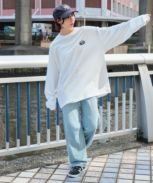 WEGO(ウィゴー)の「WEGO/フロッキーロゴBIG T(Tシャツ/カットソー・メンズ・アイボリー/ホワイト/グリーン・LARGE/MEDIUM)」の13枚目の写真