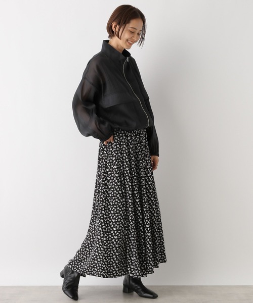 LEPSIM（レプシィム）の「シアーZIPブルゾン　141837（ブルゾン・レディース・ブラック/ベージュ・FREE）」の7枚目の写真