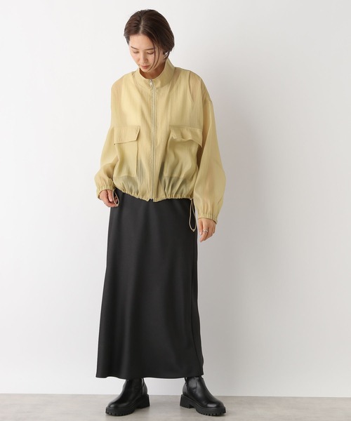 LEPSIM（レプシィム）の「シアーZIPブルゾン　141837（ブルゾン・レディース・ブラック/ベージュ・FREE）」の12枚目の写真