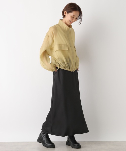 LEPSIM（レプシィム）の「シアーZIPブルゾン　141837（ブルゾン・レディース・ブラック/ベージュ・FREE）」の13枚目の写真