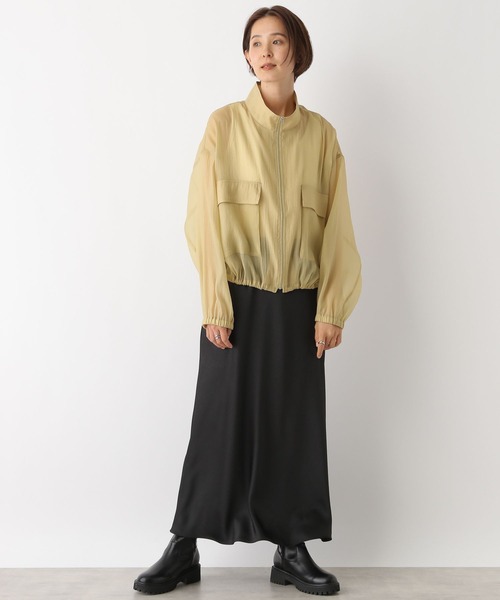 LEPSIM（レプシィム）の「シアーZIPブルゾン　141837（ブルゾン・レディース・ブラック/ベージュ・FREE）」の14枚目の写真