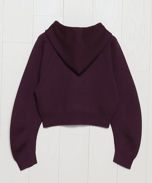 H　BEAUTY&YOUTH UNITED ARROWS（エイチビューティーアンドユースユナイテッドアローズ）の「＜H＞ウールスムース ジップパーカー（パーカー・レディース・ブラック/ワインレッド・FREE）」の4枚目の写真