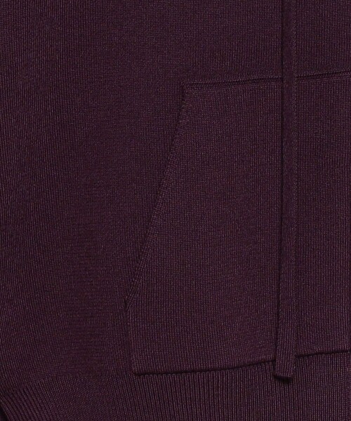 H　BEAUTY&YOUTH UNITED ARROWS（エイチビューティーアンドユースユナイテッドアローズ）の「＜H＞ウールスムース ジップパーカー（パーカー・レディース・ブラック/ワインレッド・FREE）」の7枚目の写真