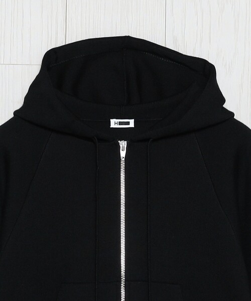 H　BEAUTY&YOUTH UNITED ARROWS（エイチビューティーアンドユースユナイテッドアローズ）の「＜H＞ウールスムース ジップパーカー（パーカー・レディース・ブラック/ワインレッド・FREE）」の12枚目の写真
