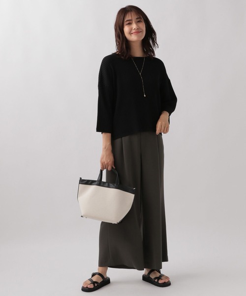 Elura（エルーラ）の「編地変化プルオーバー/133620（ニット/セーター・レディース・ブルー系その他4/ブラック・FREE）」の4枚目の写真