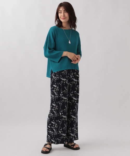 Elura（エルーラ）の「編地変化プルオーバー/133620（ニット/セーター・レディース・ブルー系その他4/ブラック・FREE）」の5枚目の写真