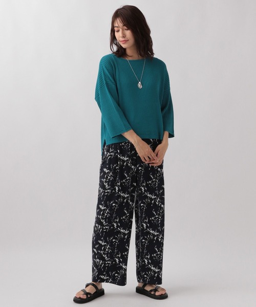 Elura（エルーラ）の「編地変化プルオーバー/133620（ニット/セーター・レディース・ブルー系その他4/ブラック・FREE）」の6枚目の写真