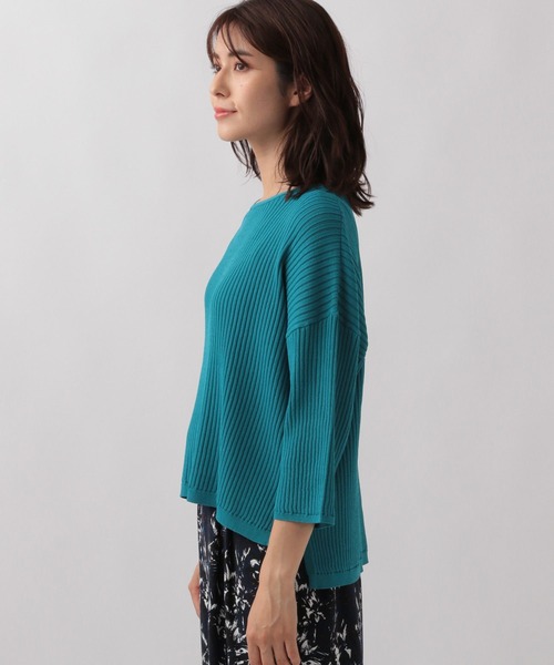 Elura（エルーラ）の「編地変化プルオーバー/133620（ニット/セーター・レディース・ブルー系その他4/ブラック・FREE）」の8枚目の写真