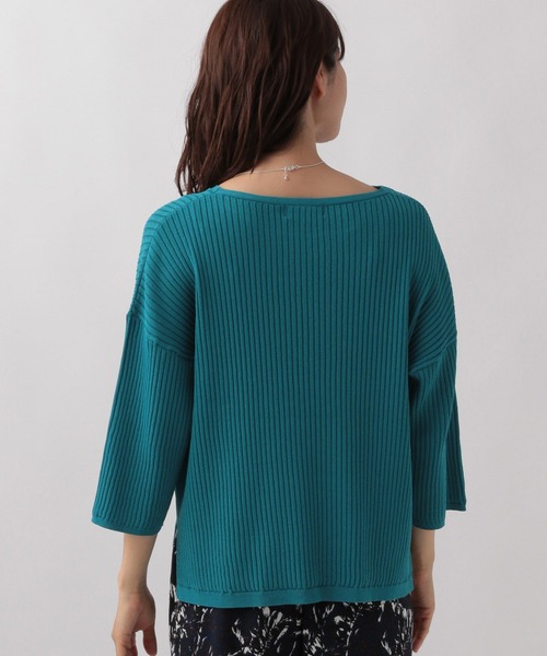 Elura（エルーラ）の「編地変化プルオーバー/133620（ニット/セーター・レディース・ブルー系その他4/ブラック・FREE）」の9枚目の写真