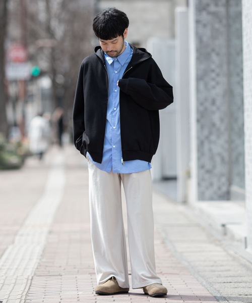 ATTACHMENT(アタッチメント)の「CO/PE ハイゲージパイル ワイドラウンジトラウザーズ / CO/PE HIGH GAUGE PILE WIDE LOUNGE TROUSERS(その他パンツ・メンズ・ライトベージュ/ブラック・2/1/3)」の22枚目の写真