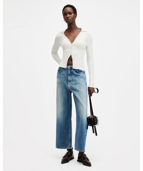 ALLSAINTS（オールセインツ）の「CRUZ RIBBED KNITTED WAISTCOAT | CRUZ リブ ニット ウエストコート（カーディガン/ボレロ・レディース・ホワイト・S/L/M/XS）」の3枚目の写真