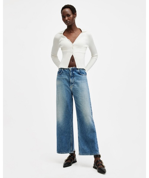ALLSAINTS（オールセインツ）の「CRUZ RIBBED KNITTED WAISTCOAT | CRUZ リブ ニット ウエストコート（カーディガン/ボレロ・レディース・ホワイト・S/L/M/XS）」の4枚目の写真
