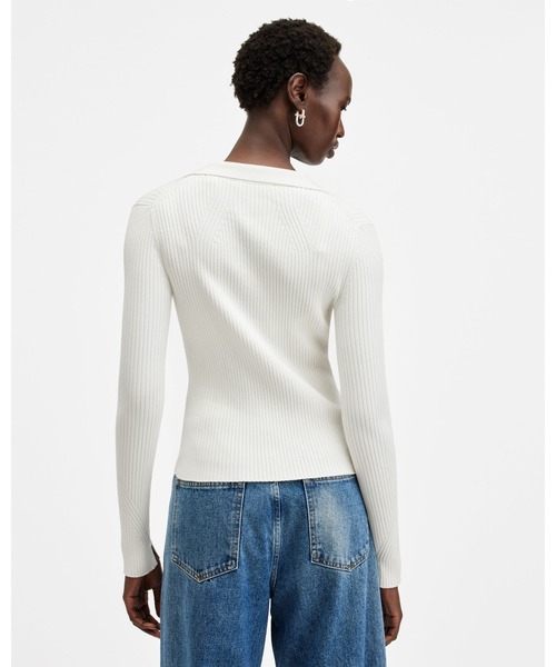 ALLSAINTS（オールセインツ）の「CRUZ RIBBED KNITTED WAISTCOAT | CRUZ リブ ニット ウエストコート（カーディガン/ボレロ・レディース・ホワイト・S/L/M/XS）」の5枚目の写真