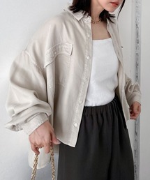 ソフトデニムオーバーシャツ