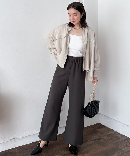 Doux archives（ドゥアルシーヴ）の「ソフトデニムオーバーシャツ（シャツ/ブラウス・レディース・ベージュ/チャコールグレー/ブルー・38）」の15枚目の写真