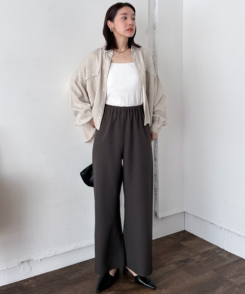 Doux archives（ドゥアルシーヴ）の「ソフトデニムオーバーシャツ（シャツ/ブラウス・レディース・ベージュ/チャコールグレー/ブルー・38）」の21枚目の写真