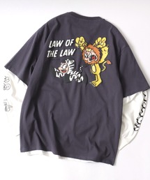 「2点セット」NEWJACK(ニュージャック)イラストグラフィックバックプリント 半袖Tシャツ×長袖ロンT メンズ レディース ユニセックス