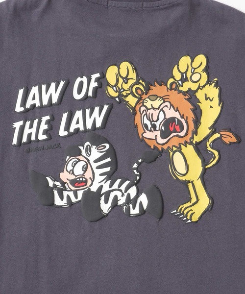 【セール】「2点セット」NEWJACK（ニュージャック）イラストグラフィックバックプリント 半袖Ｔシャツ×長袖ロンT メンズ レディース ユニセックス（Tシャツ/カットソー）｜NEW JACK（ニュージャック）