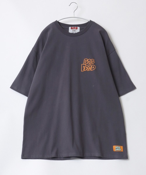 【セール】「2点セット」NEWJACK（ニュージャック）イラストグラフィックバックプリント 半袖Ｔシャツ×長袖ロンT メンズ レディース ユニセックス（Tシャツ/カットソー）｜NEW JACK（ニュージャック）