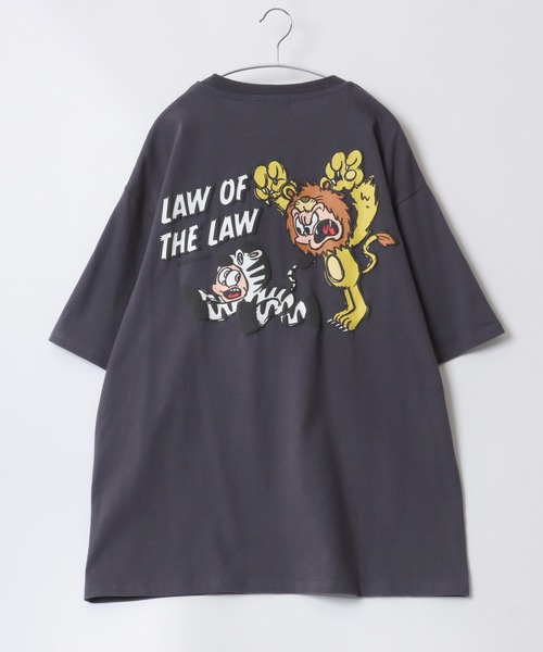 【セール】「2点セット」NEWJACK（ニュージャック）イラストグラフィックバックプリント 半袖Ｔシャツ×長袖ロンT メンズ レディース ユニセックス（Tシャツ/カットソー）｜NEW JACK（ニュージャック）