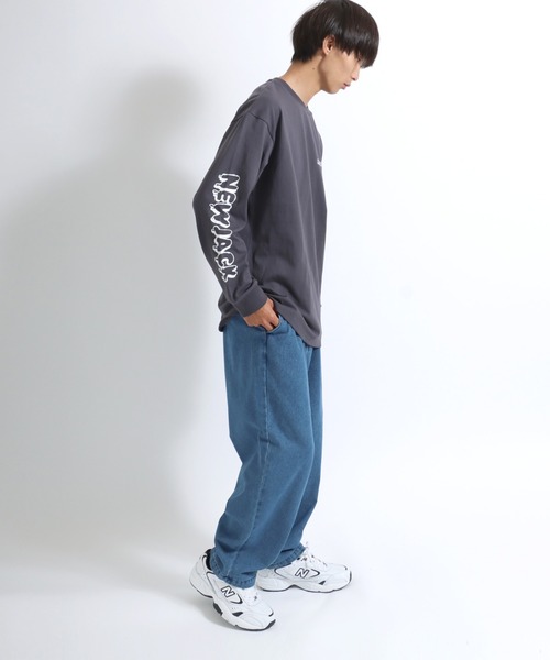 【セール】「2点セット」NEWJACK（ニュージャック）イラストグラフィックバックプリント 半袖Ｔシャツ×長袖ロンT メンズ レディース ユニセックス（Tシャツ/カットソー）｜NEW JACK（ニュージャック）