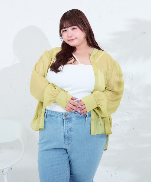 大きいサイズ】カップ付きアシメストラップキャミインナー