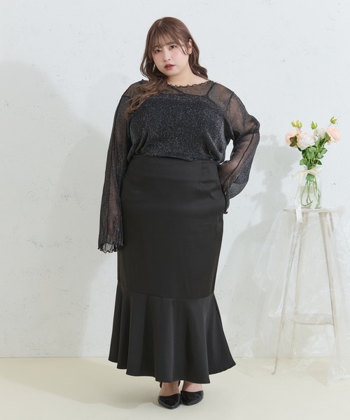 Louiosy(ルオシー)の「【Louiosy】【大きいサイズ】アシメストラップカップ付きキャミソールインナー(キャミソール・レディース・ブラック/オフホワイト・4L/3L/X-LARGE)」の9枚目の写真